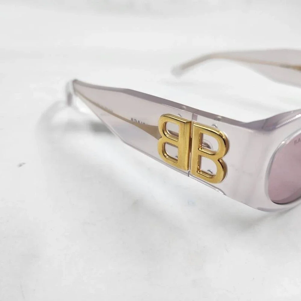 Balenciaga Asian Fit Sunglasses Women's 55 Transparent White - Picture 5 of 15
